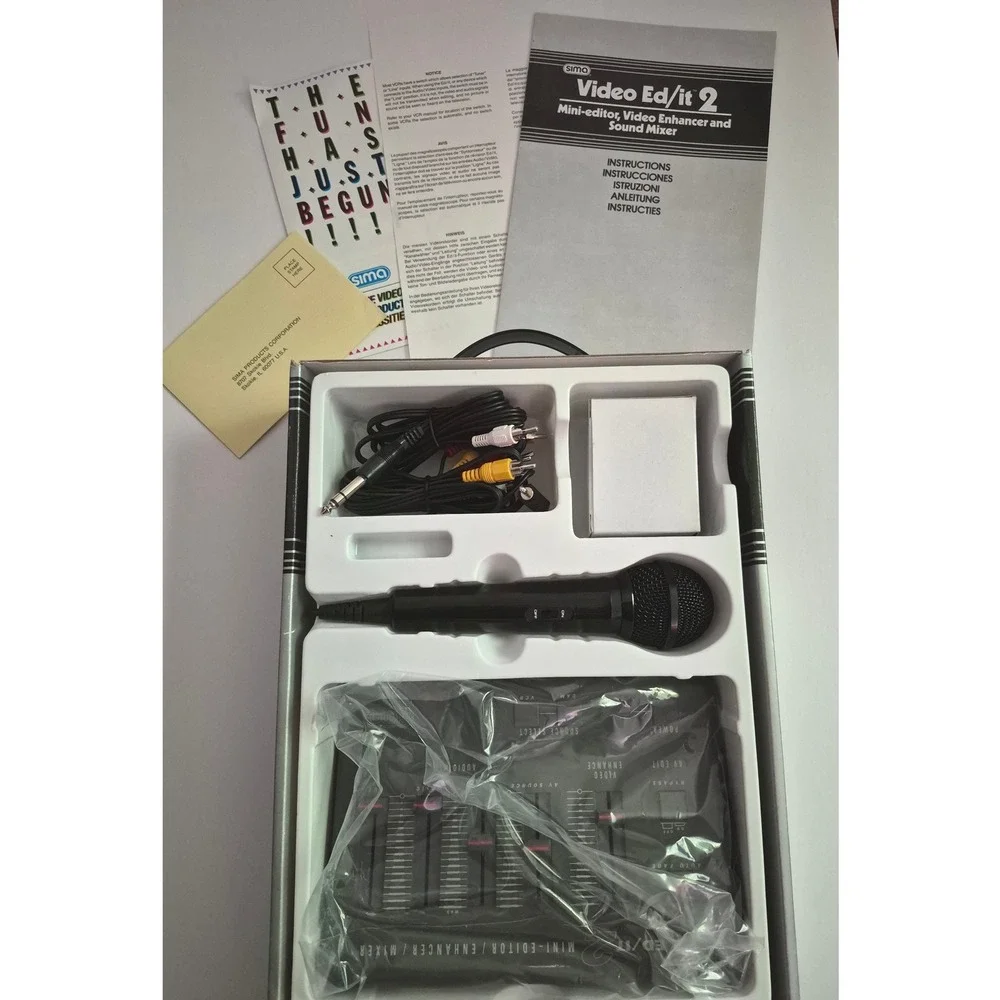 Vintage Sima Video Ed/it 2 SED-2 Mini-Editor Enhancer Sound Mixer Gray Excellent